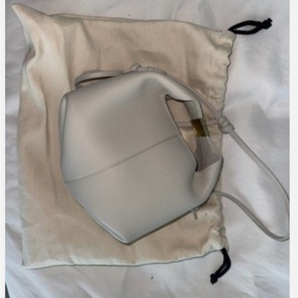 Polene Cream Leather Numero Shoulder crossbody bag